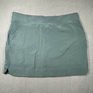 22 Degrees Cool Athletic Skort L Green‎ Stretch Tennis Golf Pocket Lined Sporty